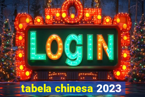 tabela chinesa 2023